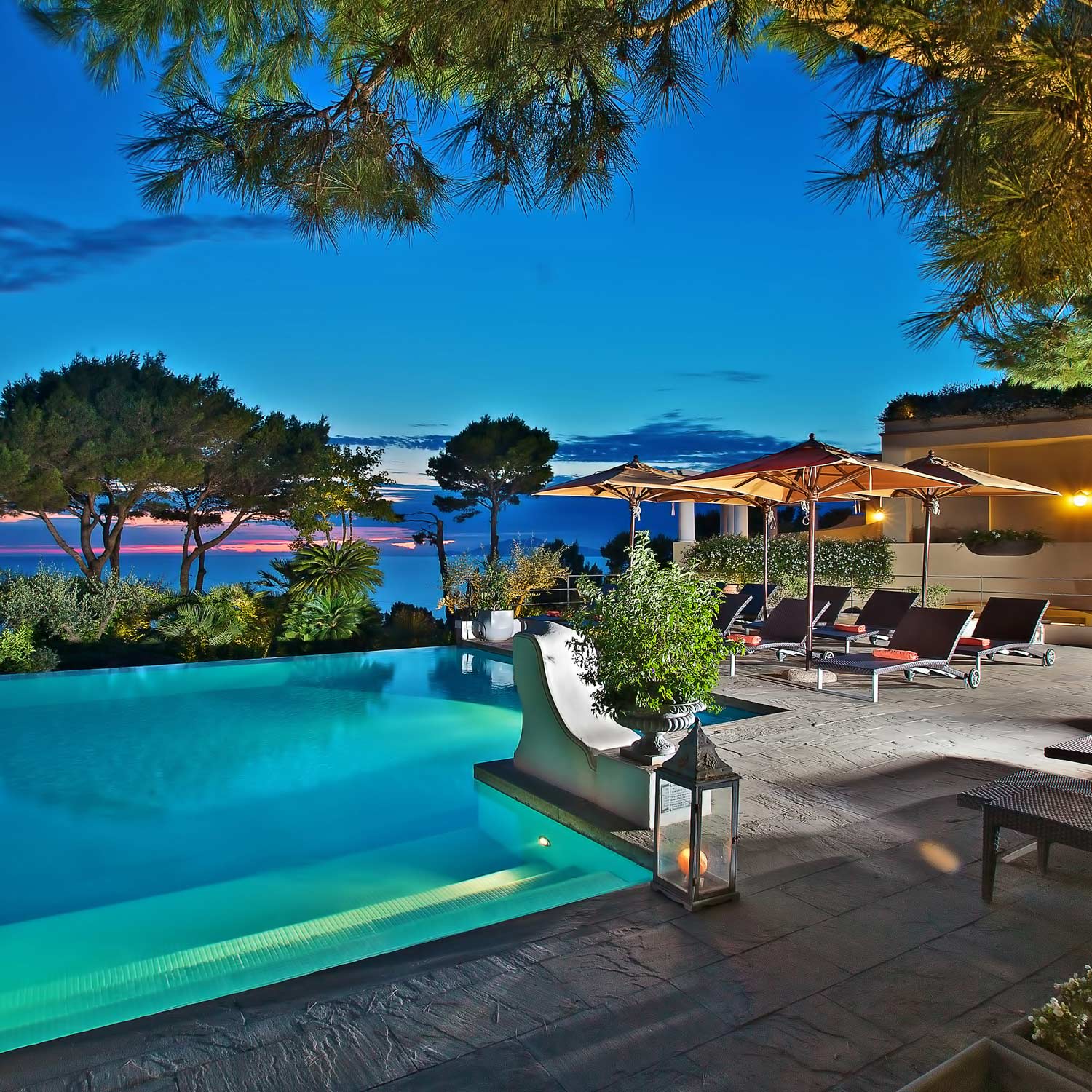 Capri Italy Hotels On Beach; Orsa Maggiore - hotel on Capri, Italy, with pool and sea view