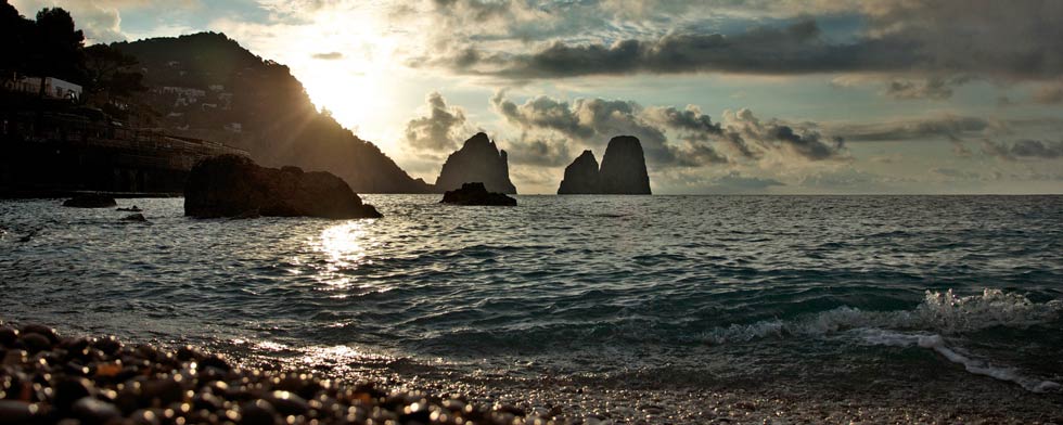 Capri's Faraglioni at sunset - Orsa Maggiore